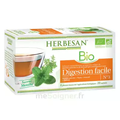 Herbesan Infusion Bio Tisane digestion facile 20 Sachets